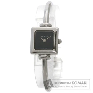 Montre femme GUCCI 1900L cadran carré, acier inoxydable, cadran argenté, 19,4 x 25,7 mm