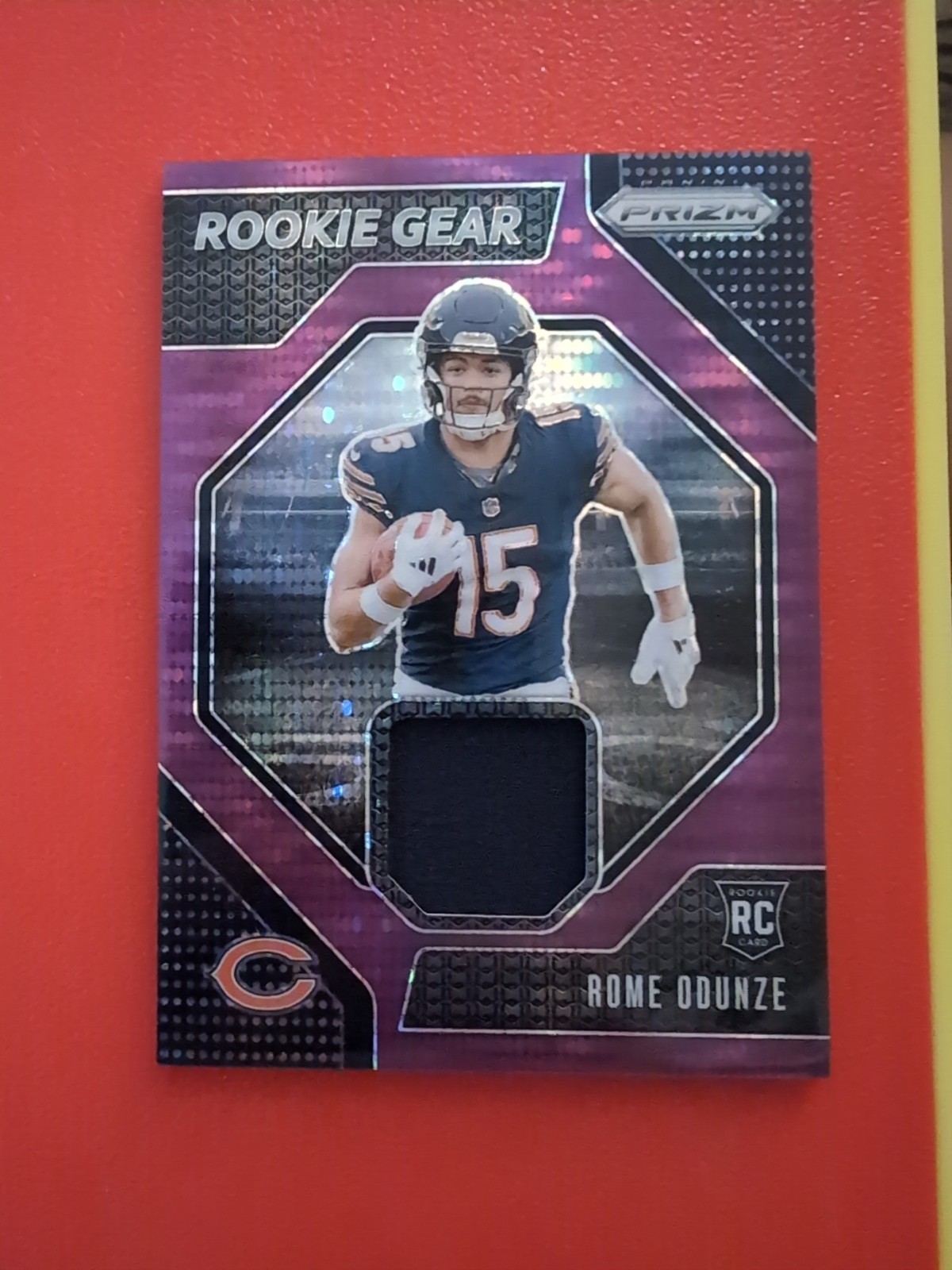 2024 Panini Prizm - Rookie Gear Rome Odunze #RG-ROE Purple Pulsar Prizm (MEM,...