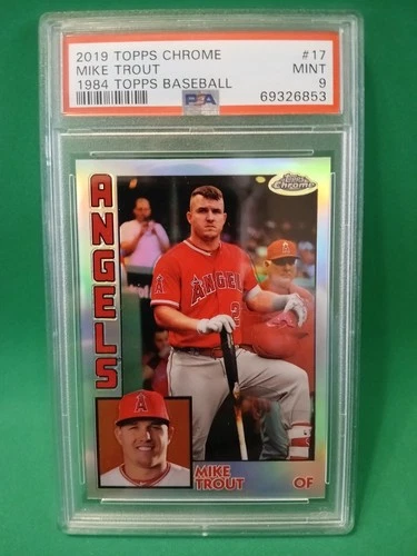 2019 Topps Chrome #84TC-17 Mike Trout PSA 9