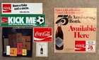 Vintage Coca-Cola Paper Advertising Lot Stickers Menu Poster Savings Book