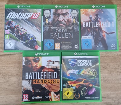 Xbox One Konvolut Set / Battlefield/Lord Of The Fallen,Moto GP,  5 Stück 