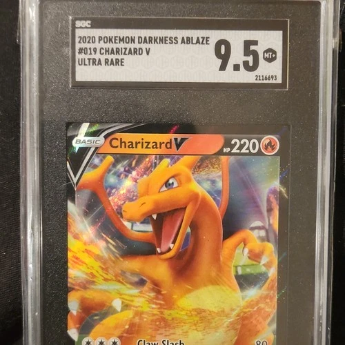 Pokémon Charizard V 019/189 Darkness Ablaze Ultra Rare Holo SGC 9.5