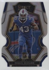 2022 Panini Select Premier Level Silver Prizm Die-Cut Terrel Bernard #113 c5b