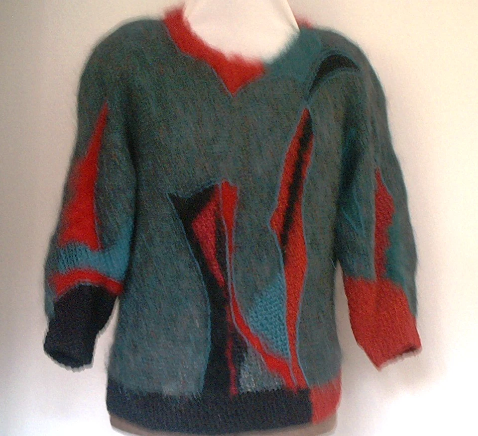 Anny Blatt Pullover  Couture Modell Vintage handgestrickt Angora Seide Effektgar - Bild 1 von 4