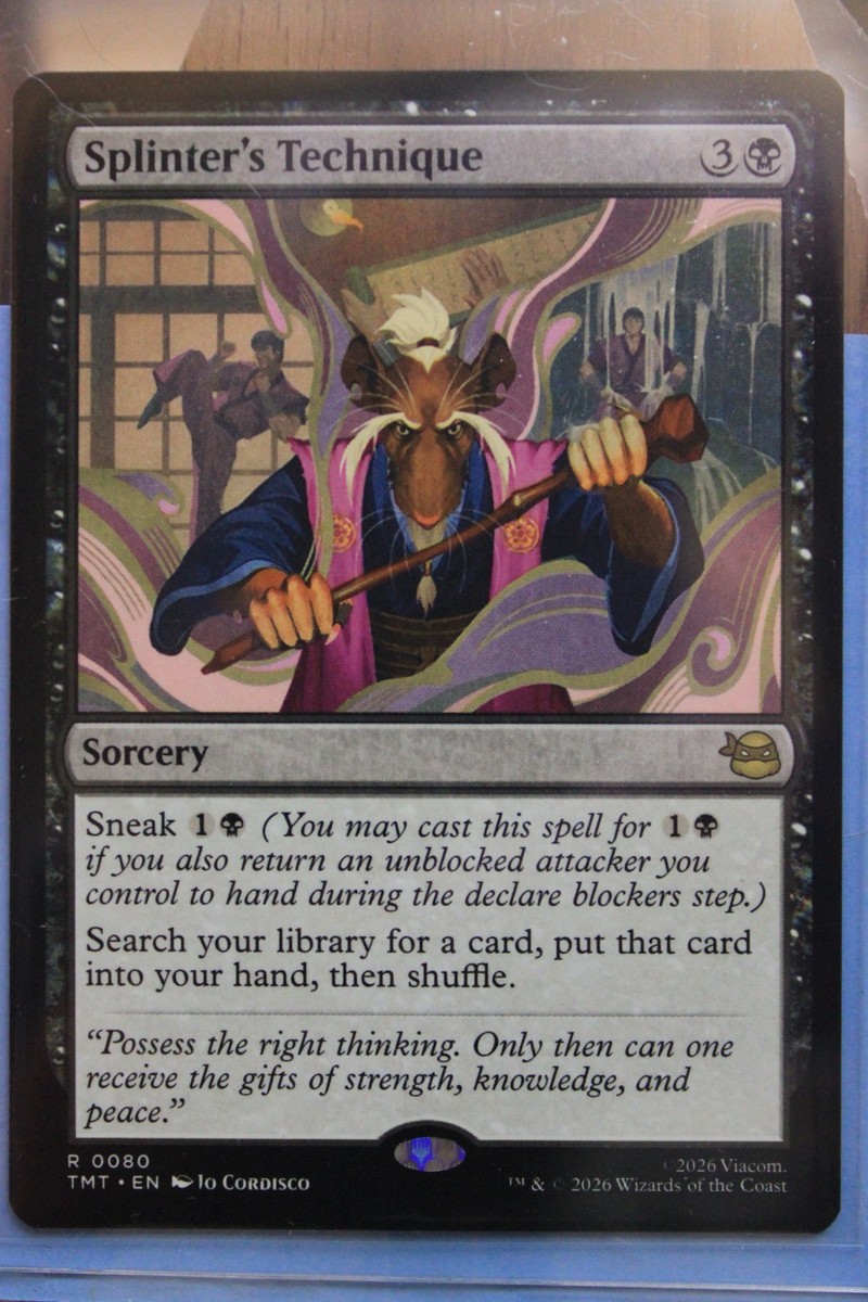 splinter mtg card Commander EDH Deck Splinter, Radical Rat 100 Magic Cards Custom Deck Ninjas Teenage Mutant Ninja Turtles TMNT When Splinter enters MTG Commander EDH Deck Splinter,