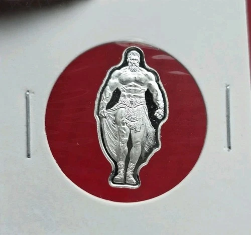 HERCULES - 5 Gram .999 Fine Pure Silver Bullion Fractional Art Bar Ingot
