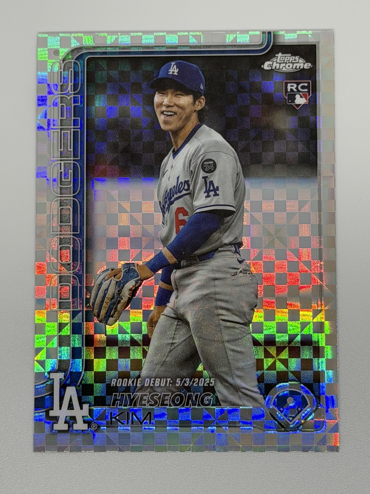 Hyeseong Kim 2025 Topps Chrome Update #USC149 X-Fractor Rookie Dodgers