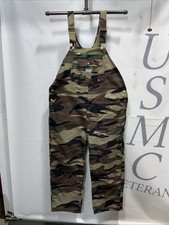 Mens Liberty NWOT Camouflage Denim Jeans Carpenters Bib Overalls Size 44X30