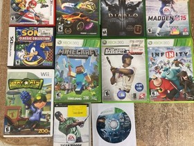 Lot of 11 Games Bundle Mario Kart 7 Sonic Nintendo DS Wii PSP XBOX 360 One