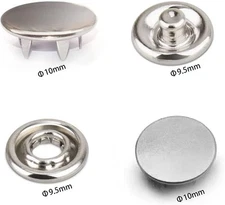 80 Sets 10mm Metal Snaps with pilers Stainless Steel Buttons for Sewing and C...