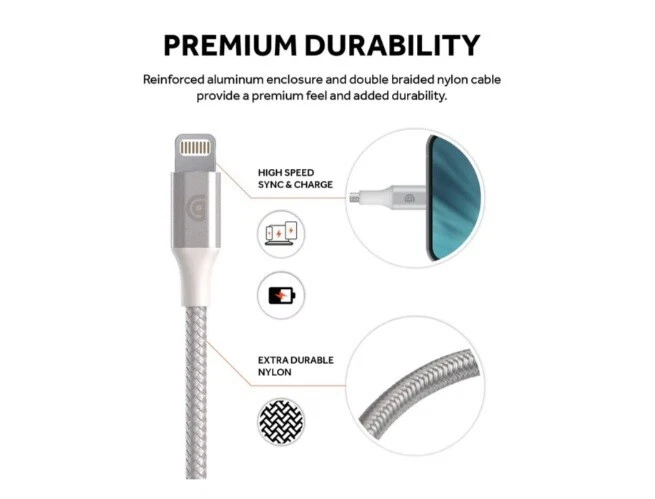 LOTE DE 25 cables trenzados Griffin de 5 pies premium de carga rápida/sincronización para iPhone y iPad Foto 3 de 4