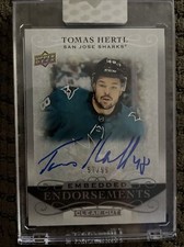 2019-20 Upper Deck Clear Cut Embedded Endorsements Auto /99 #EE-TH Tomas Hertl