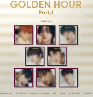 【新品未開封8冊】ATEEZ Golden Hour DIGIPACK コンプ GOLDEN HOUR : Part.1] Digipak VER. [8-piece set]