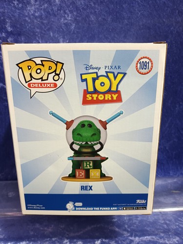 Vinilo pop de Disney Pixar Toy Story 1091 sin usar y en caja Deluxe Rex 2021 - Imagen 3 de 4