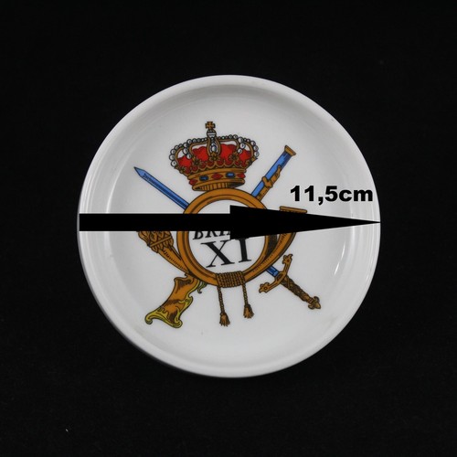 Decorative Plate Porcelain ESCUDO MILITAR Brimz XI Brigade Extremadura Armored - Picture 3 of 3