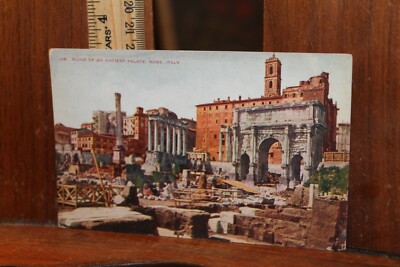 Antique Postcard Ruins of an ancient Palace Rome Italy | eBay