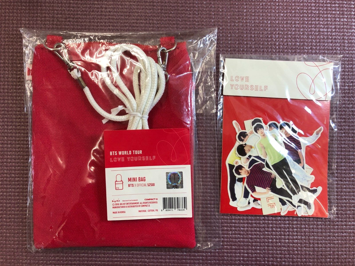 BTS Love Yourself 2018 World Tour Official Mini Bag with Deco