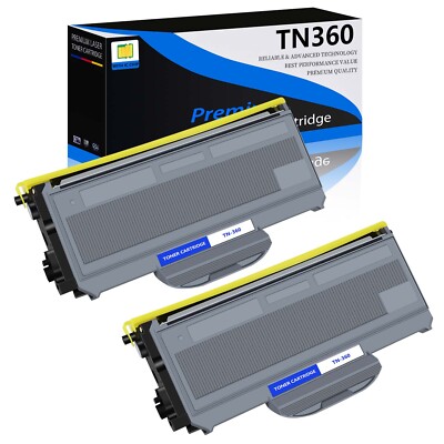 2PK TN360 Toner Cartridge For Brother HL-2140 2170W MFC-7340 7840W Printer