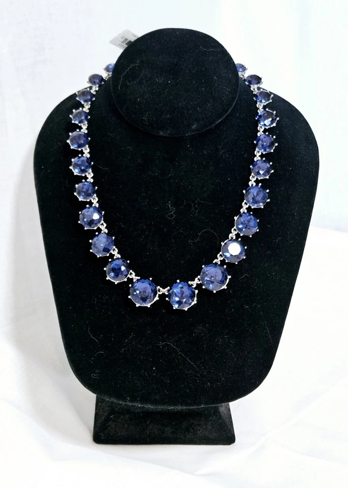 Collar Charter Club Piedra Azul Montana Tono Plateado J10-3030 Foto 3 de 4