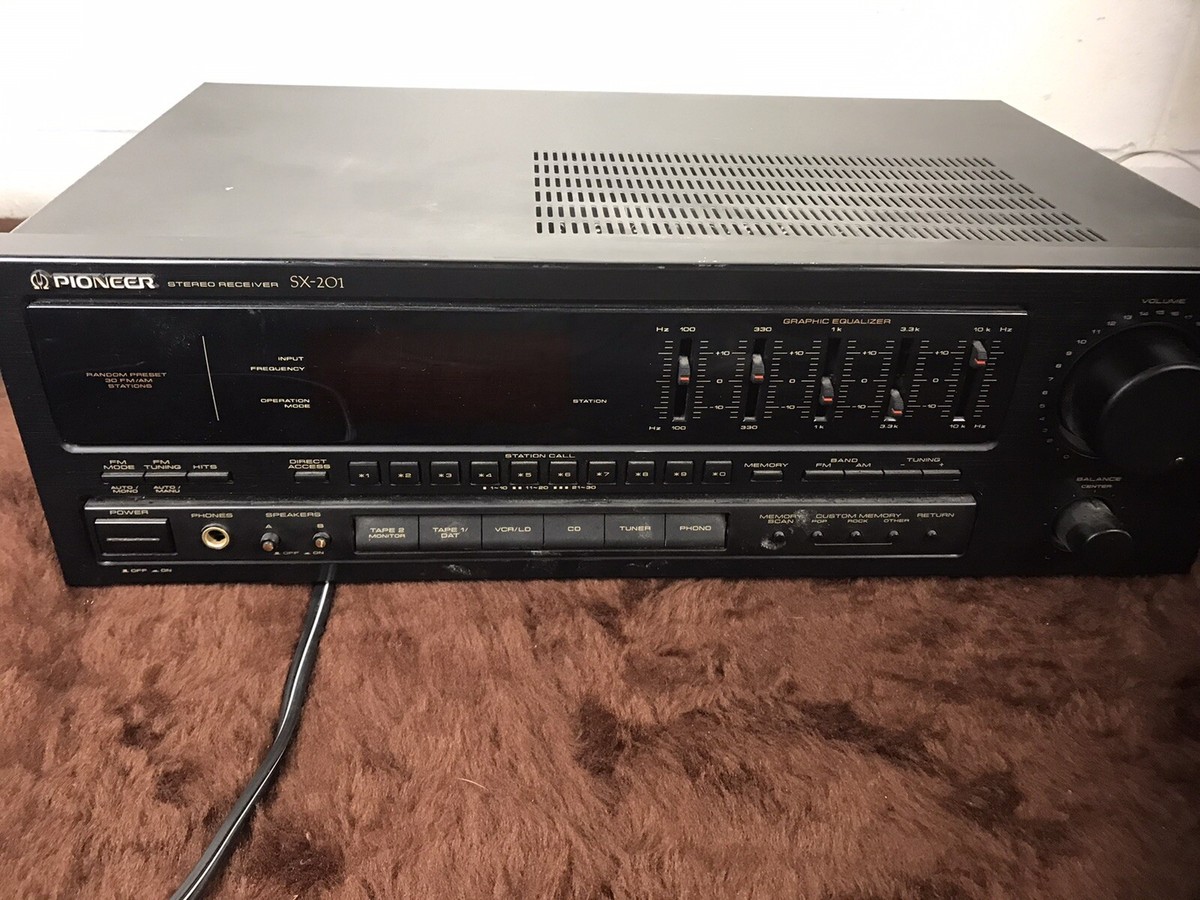 PIONEER SX-201 Stereo Receiver Graphic Equalizer AM/FM Radio
