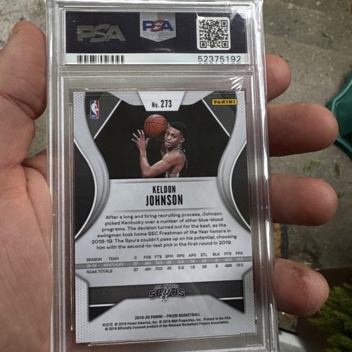 2019 Panini Prizm RC Rookie Keldon Johnson PSA 10 GEM MINT - Bild 2 von 2