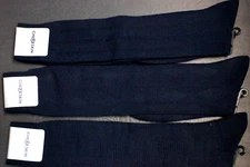 3 pair Knee high Socks Men's  Over the Calf Cotton Blend Socks NAVY Blue WR