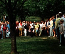 Golf 1971 Ryder Cup Old Warson St Louis USA Arnold Palmer followed- Old Photo