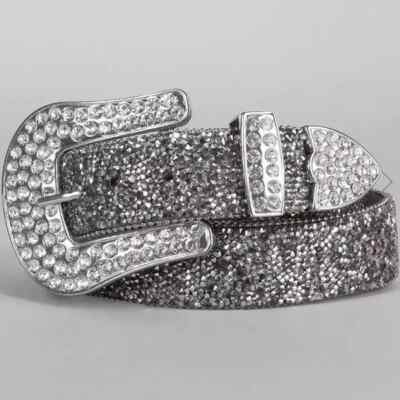 Ariat Belt Rhinestones Sparkle Leather Bling Western Chic Flashy Women\'s Size XL Ariat Tooled Rhinestone Cowgirl Belt – Rock main image 2