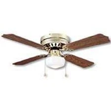 NEW MINTCRAFT 0430686 42" BRASS OAK WALNUT 3SPD CEILING FAN WITH LIGHT