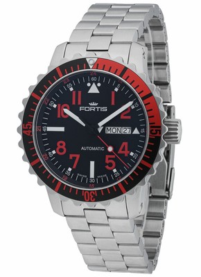 Fortis B-42 Marinemaster Day-Date Red 670.23.43 M Herrenuhr Automatik | eBay