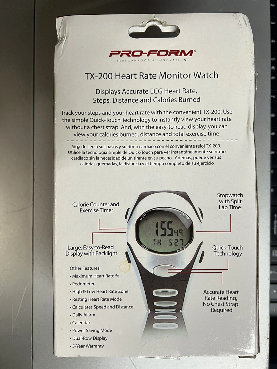 Pro Form TX 200 Heart Rate Fitness Monitor Watch ECG Accurate New In Box