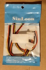 3x 6" inch 5.25 4 Pin MOLEX Male to 3.5 4Pin Floppy Female PC Power Supply Cable