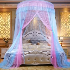 Bed Canopy for Girls Room Dome Pink Canopy Bed Curtains Ceiling Suspension