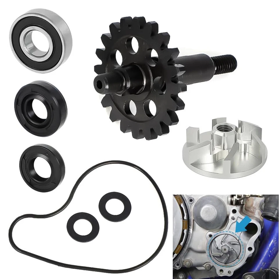 Kit de reconstrucción de engranajes de eje impulsor de bomba de agua para Yamaha WR250F YZ250F 2001-2013 EE. UU. Foto 2 de 4