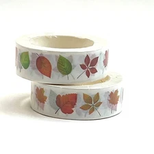 Fall Autumn Leaves Washi Tape Planners Journals Scrapbooking Cardmaking