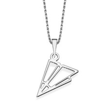 925 Silver Plane Pendant  Necklace for girls