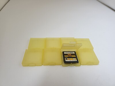 8 Cartridge Cases Clear Yellow Plastic Nintendo DS Game Storage Dust Covers #H9
