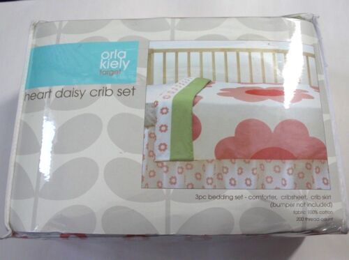 Orla Kiely für Target 3-teiliges Baumwollbett Bettwäsche Set Herz Gänseblümchen Blumen NEU - Bild 2 von 10