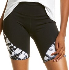 Electric Rose Biker Cali Bike shorts tie-dye Black Gray, Size Small