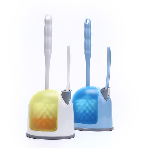 Function-Plastic-Toilet-Brush-Holder-Set-Brush-Bathroom-Cleaning-Brush