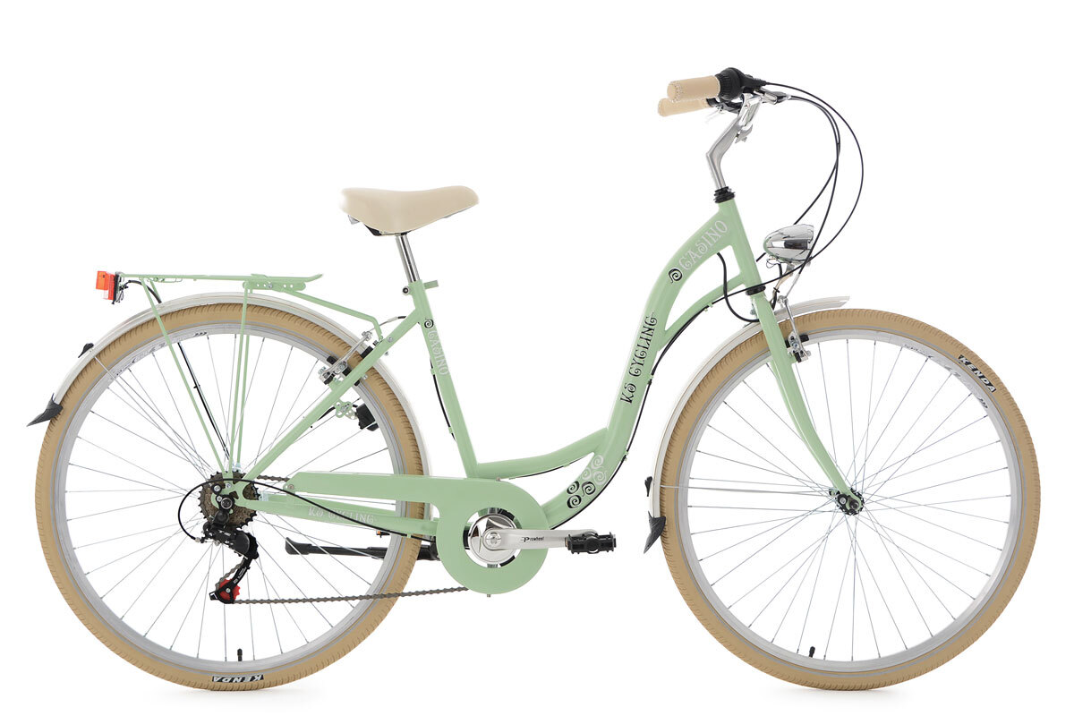Vélo Ville Rétro Discovery 26'' Femme - 6 Vitesses, Cadre Acier | Équipement City Complet