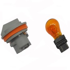 For L0003057 Chrysler Dodge 4676589 Rear Tail Lamp Light Socket & Yellow Bulb