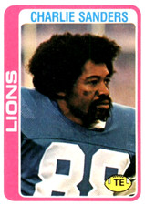 1978 Topps #344 Charlie Sanders Detroit Lions HOF