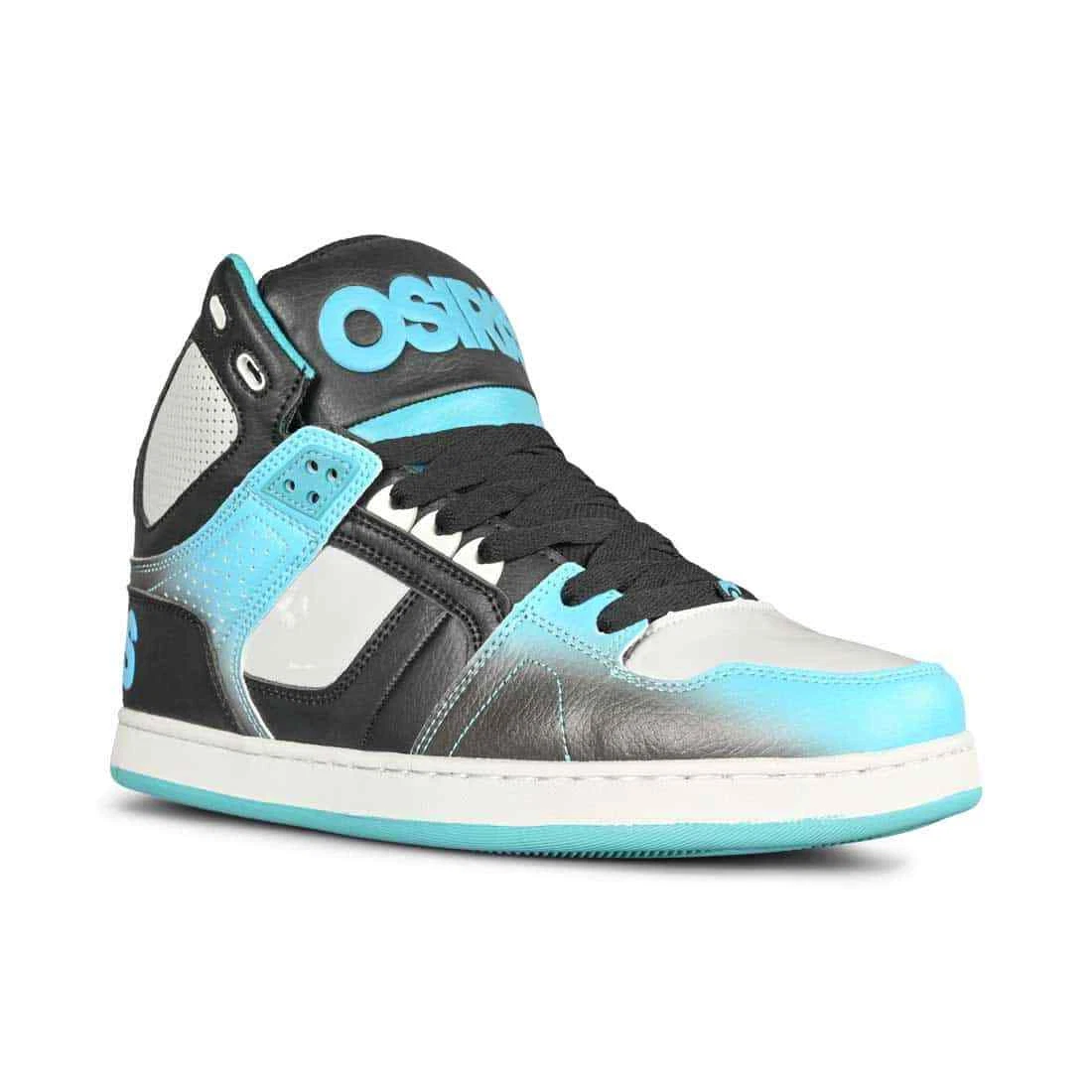 Osiris NYC 83 CLK High Top Shoes Black Blue Fade
