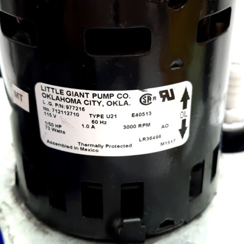 Little Giant VMC-1 Machine Coolant Tank, 1 Gallon, Voltage: 115V, 108 GPH Max - Picture 3 of 7