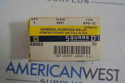 Square D 8501 KPD-12 General Purpose Relay - NEW IN BOX  
