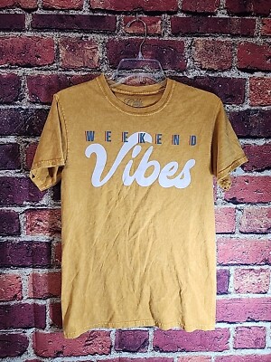 Cold Crush Sz S Yellow ''Weekend Vibes'' Tee C64