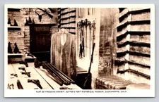 RPPC Firearm Exhibit Sutters Fort Sacramento Real Photo California P672