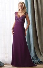 Montage By Mon Cheri 212952 Champagne PROM Mother of the Bride Dress 6 / 8