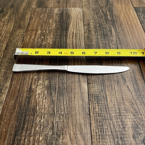 Oneida Amsterdam (7) Solid Dinner Knife Stainless 9 3/8in Glossy / Frosted - Imagen 17 de 18